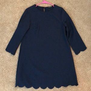 Shein Long Sleeve Blue Dress